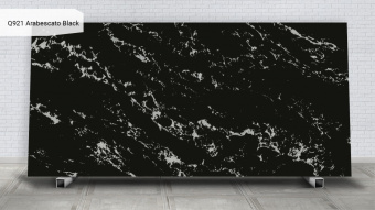 Noblle Quartz Q921 Arabescato Black