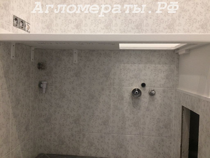 Столешница с опорой на ванну из кварцевого агломерата Technistone Crystal Absolut White