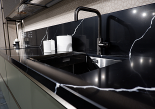 Столешница из камня VICOSTONE Nero Marquina BQ 8740