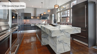 Noblle Quartz Q796 Calacatta Magic White