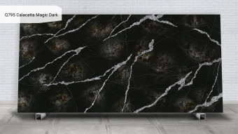 Noblle Quartz Q795 Calacatta Magic Dark