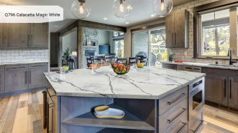 Noblle Quartz Q796 Calacatta Magic White