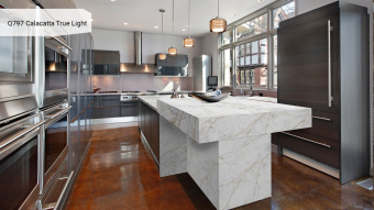 Noblle Quartz Q797 Calacatta True Light
