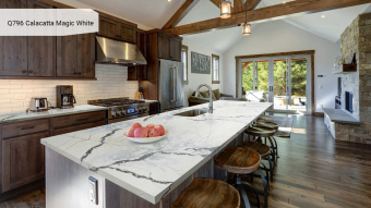 Noblle Quartz Q796 Calacatta Magic White