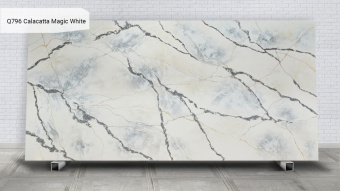 Noblle Quartz Q796 Calacatta Magic White